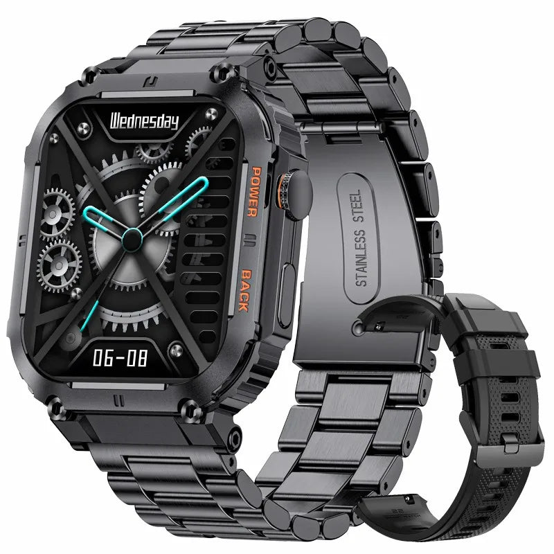 LIGE 1.96” Smart Watch – Bluetooth Call, 400mAh Battery, Waterproof