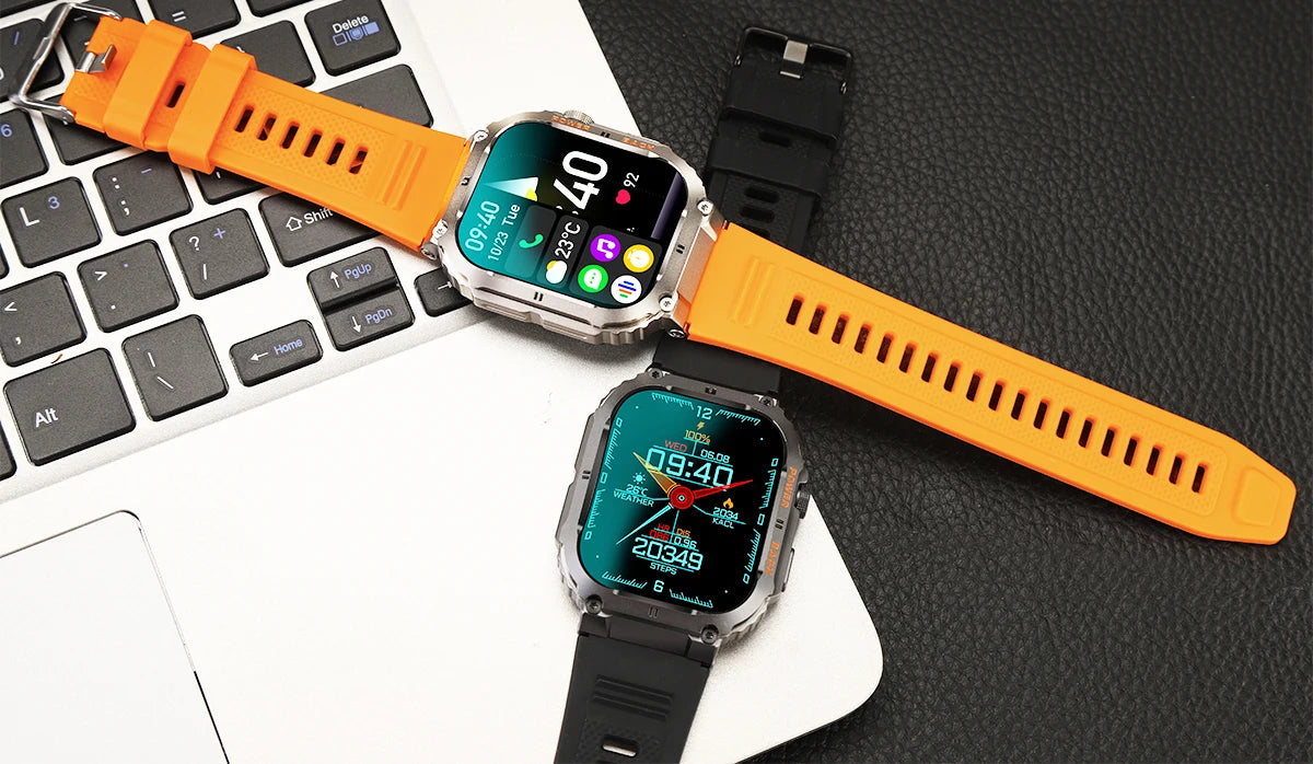 LIGE 1.96” Smart Watch – Bluetooth Call, 400mAh Battery, Waterproof