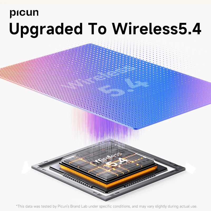 Picun B5 Wireless 40mm BT 5.4 Headphones, 72H Playback, Foldable