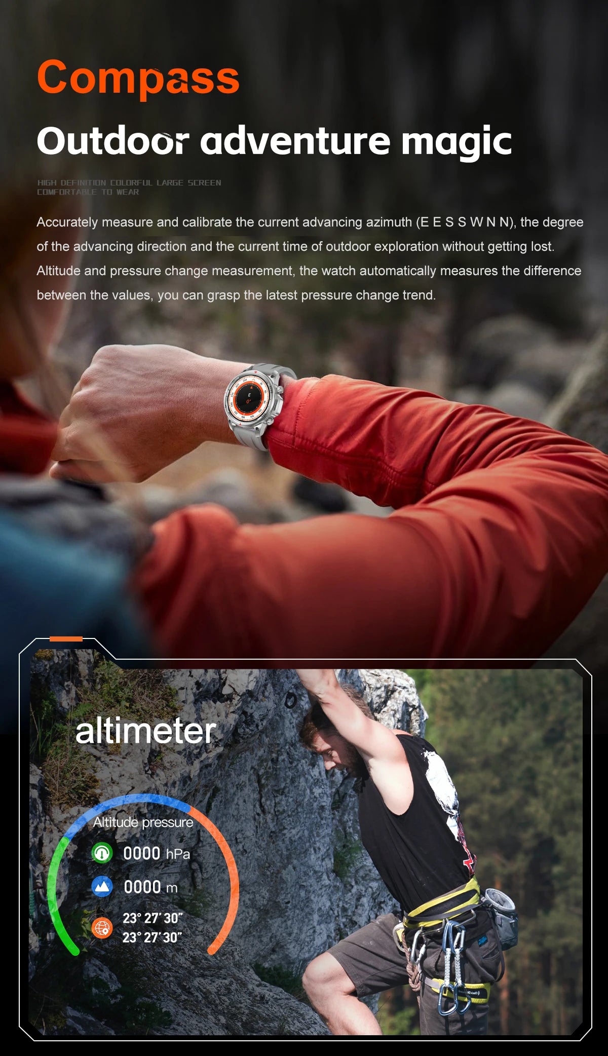 Military-Grade Smartwatch – 1.53" HD Screen, NFC, Bluetooth Call, 7-Day Battery