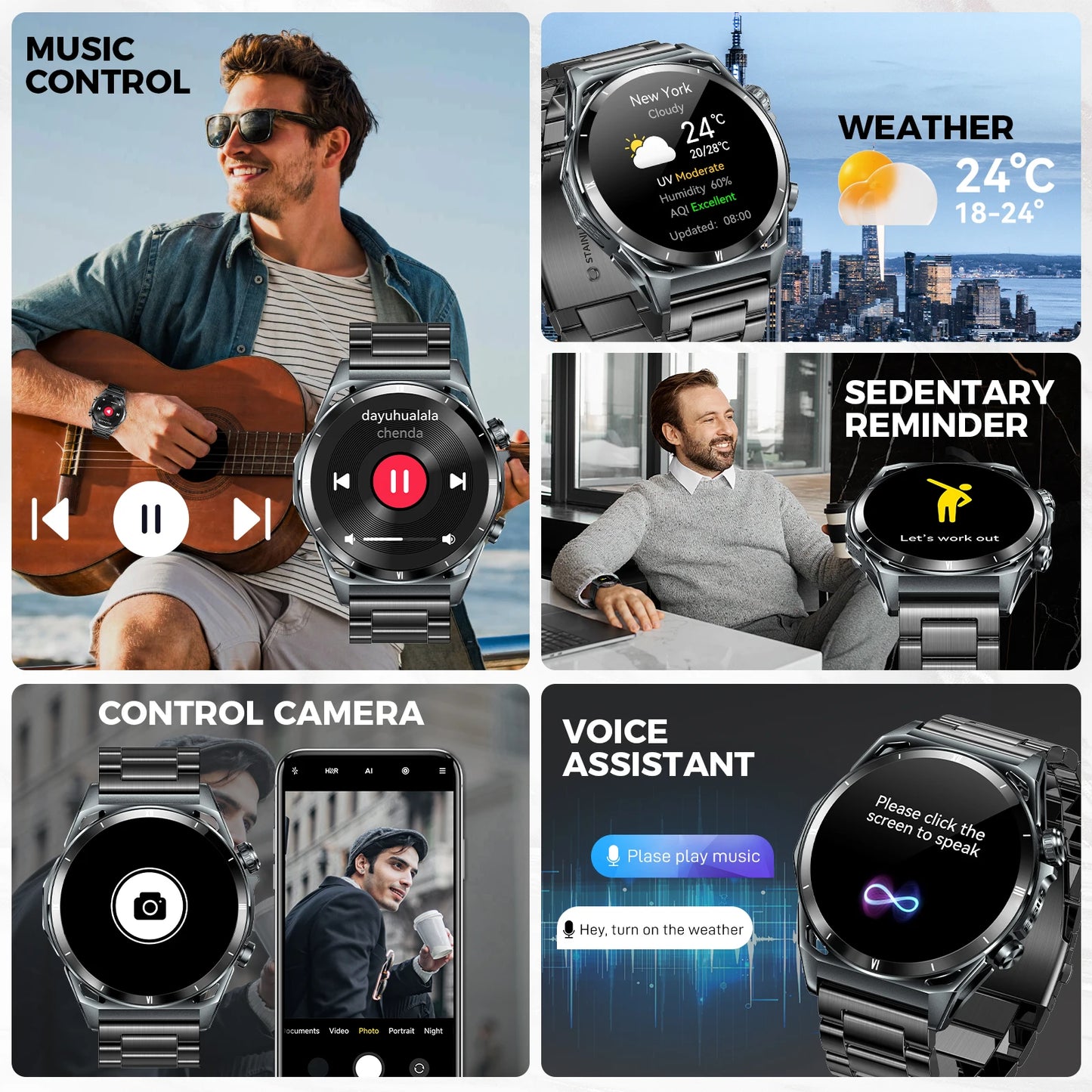 EIGIIS KE6 Smart Watch – 1.43" AMOLED, Bluetooth Calls, 24/7 Health Tracking, IP68 Waterproof