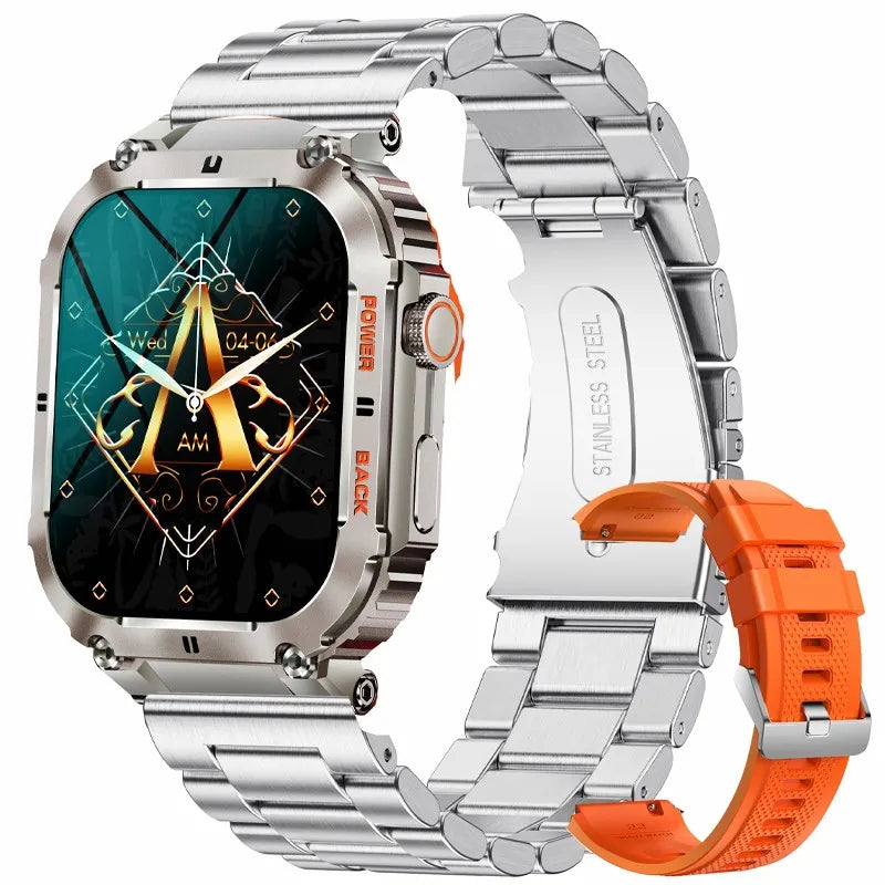 LIGE 1.96” Smart Watch – Bluetooth Call, 400mAh Battery, Waterproof