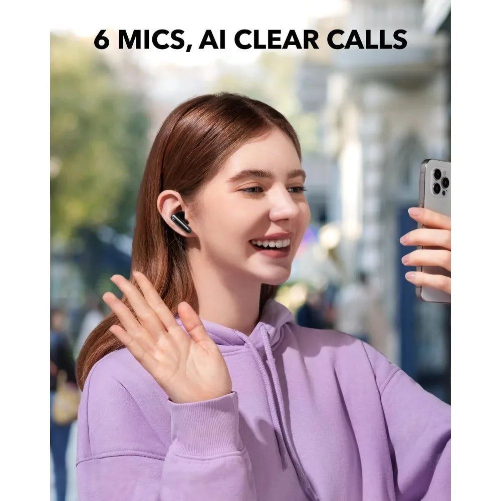 Soundcore P40i Wireless Earbuds – Adaptive ANC, 60H Playtime, BassUp, IPX5, Wireless Charging