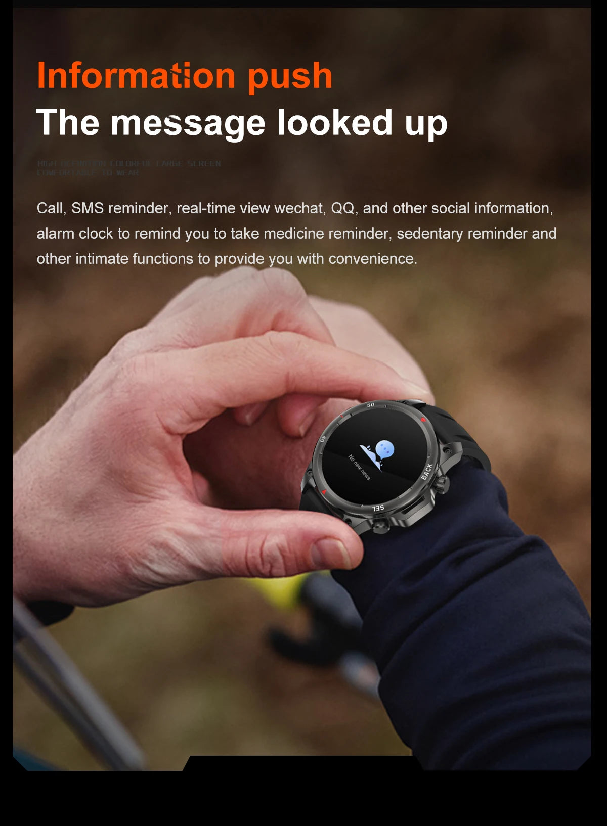 Military-Grade Smartwatch – 1.53" HD Screen, NFC, Bluetooth Call, 7-Day Battery