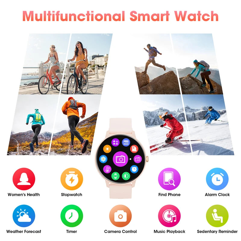 Hwagol GlamFit Pro – Stylish Women's Smartwatch with 7-Day Battery & Health Trackingsma