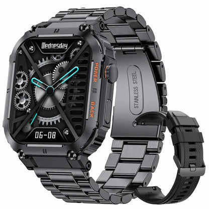 LIGE 1.96” Smart Watch – Bluetooth Call, 400mAh Battery, Waterproof