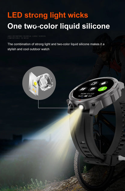 Military-Grade Smartwatch – 1.53" HD Screen, NFC, Bluetooth Call, 7-Day Battery