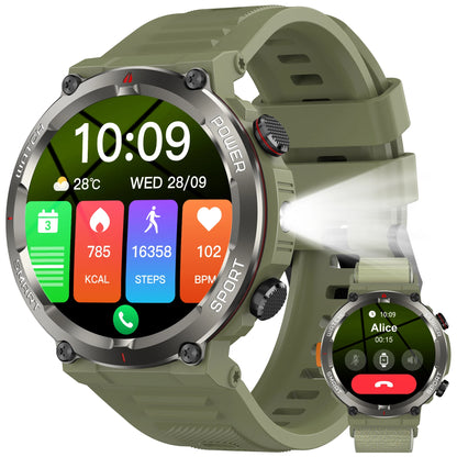 BLACKVIEW ArmorCore Pro – Rugged Waterproof Smartwatch with 30-Day Battery, LED Flashlight & Military-Grade Health Tracking