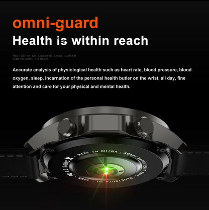 Military-Grade Smartwatch – 1.53" HD Screen, NFC, Bluetooth Call, 7-Day Battery