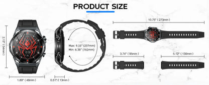 EIGIIS KE6 Smart Watch – 1.43" AMOLED, Bluetooth Calls, 24/7 Health Tracking, IP68 Waterproof