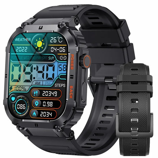 LIGE 1.96” Smart Watch – Bluetooth Call, 400mAh Battery, Waterproof
