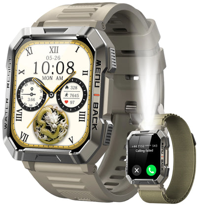 Blackview W60 Outdoor Smartwatch – 2.01" HD, Bluetooth Call, IP68, LED Flashlight